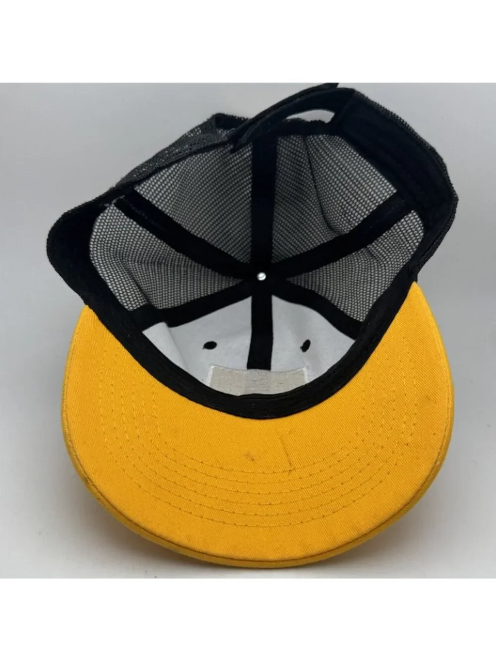 Easton AAA Hockey Cup Trucker Hat Black Yellow Adjustable Cap Showcase Apparel